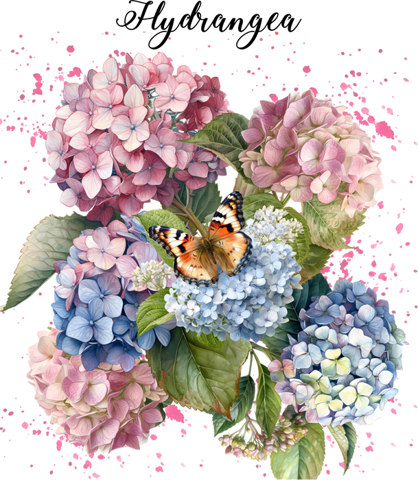Spring Garden Pink Hydrangeas