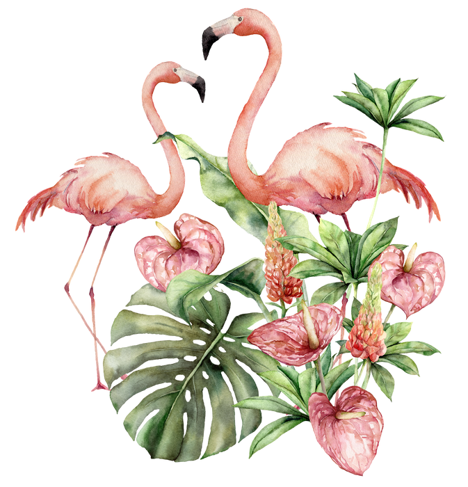 Pink Flamingo Tropical