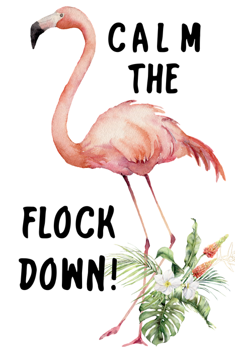 Pink Flamingo Calm the Flock Down