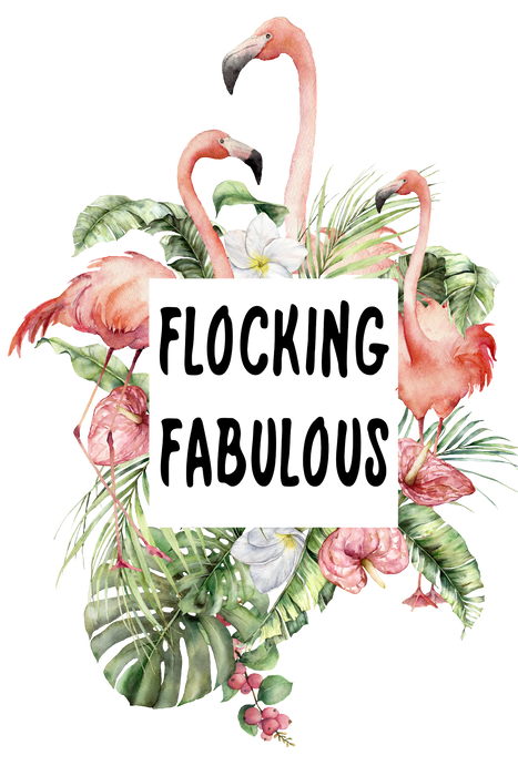 Pink Flamingo Flocking Fabulous Cotton