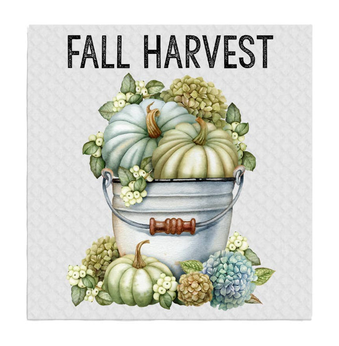 Fall Harvest Pumpkin Hydrangea SWEDISH DISH CLOTHS