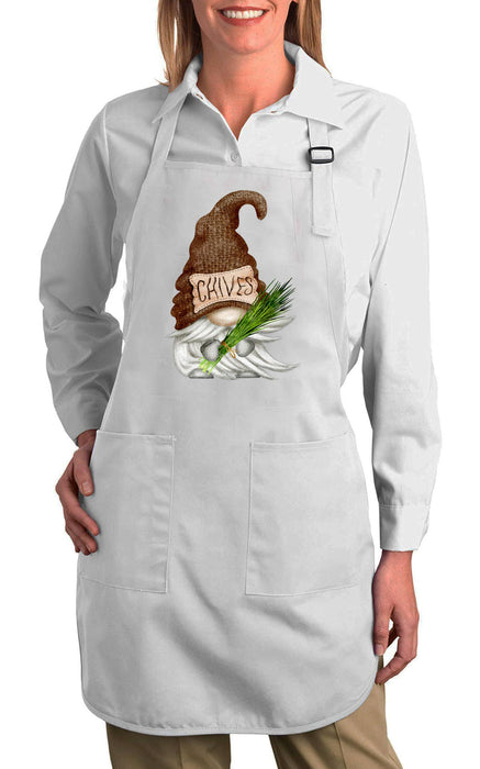 Gnome Herbs Chives Cotton Apron