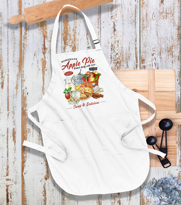 Country Homemade Apple Pie Kitchen Cotton Apron