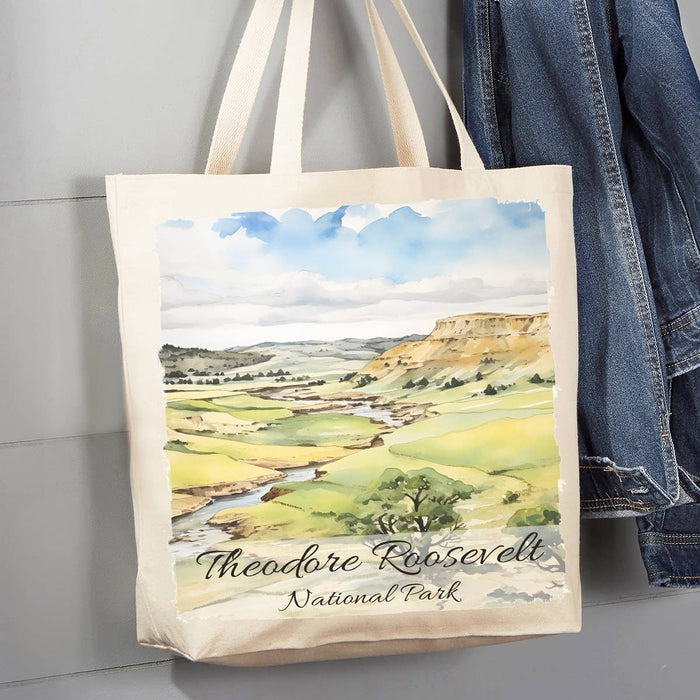 Theodore Roosevelt National Park ND  12 oz Canvas Tote Bag