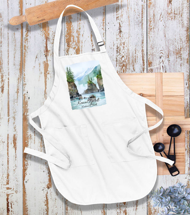 Kenai Fjords National Park Alaska Kitchen Cotton Apron