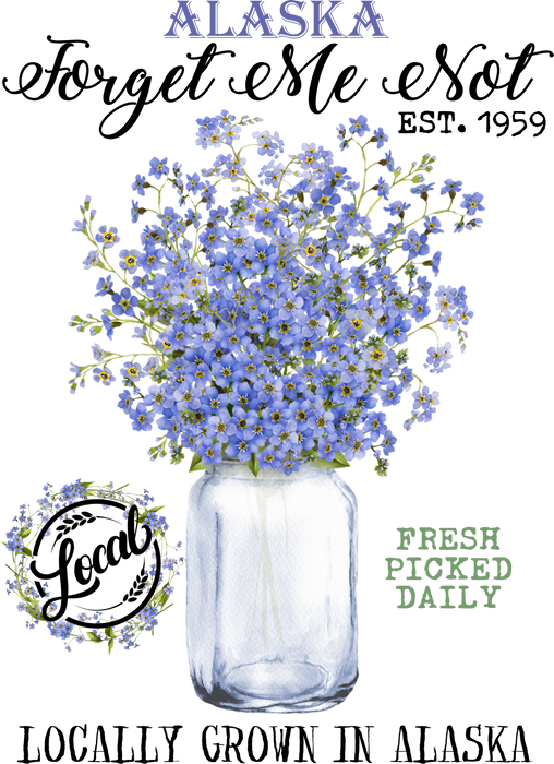 Alaska State Flower Forget Me Not