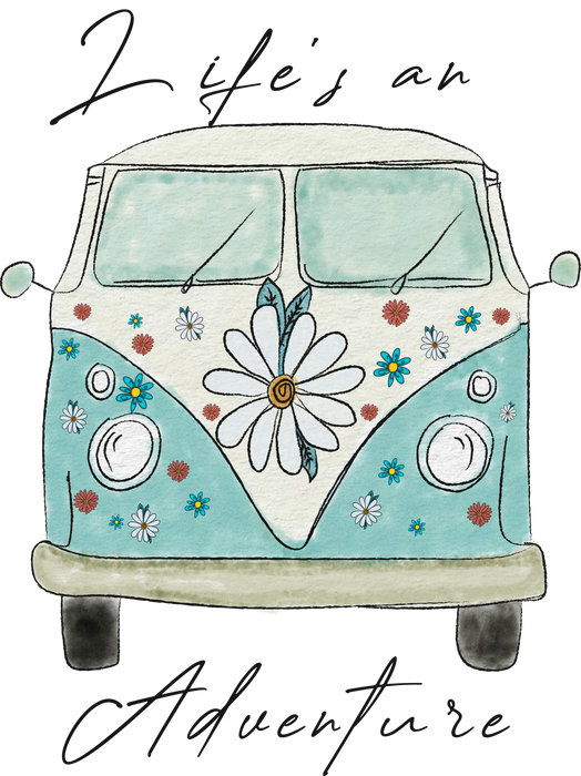 Life is an Adventure VW Bus Hippie