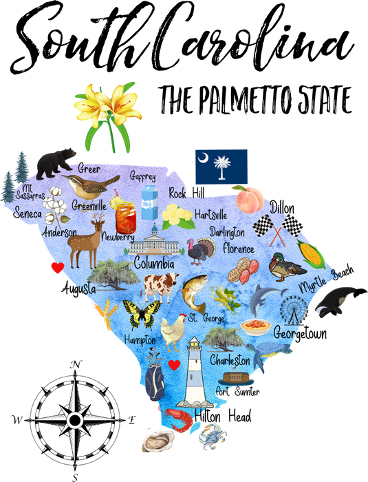 South Carolina State Map