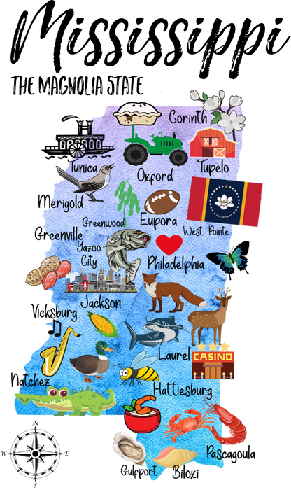 Mississippi State Map