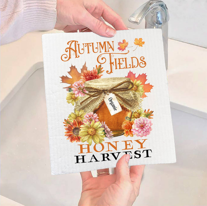 Autumn Fall Farmers Market Pumpins SWEDISH DISH CLOTH