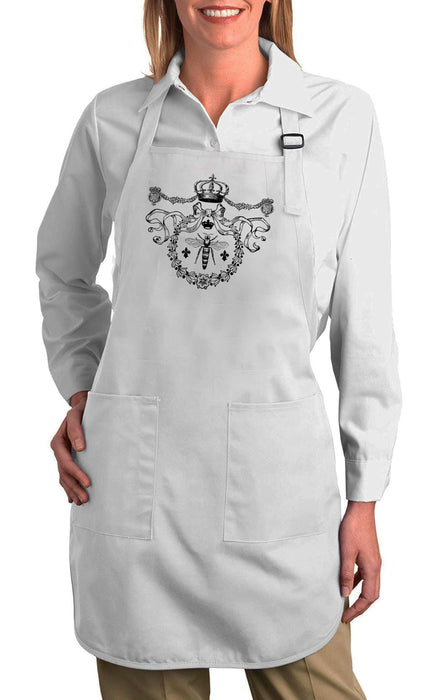 Queen Bee Crown Fancy Wreath Cotton Apron