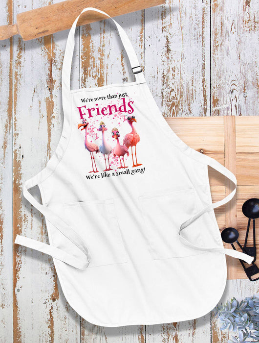 Flamingos Friends Small Gang Funny Kitchen Cotton Apron