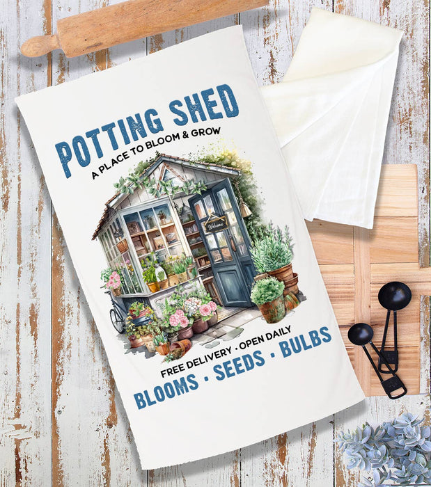 Bloom & Grow Potting Shed Terry Cloth Towel