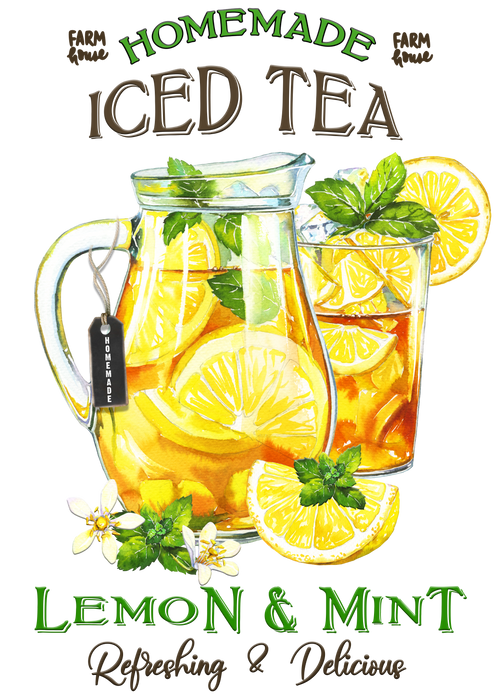 Home Made Ice Tea and Mint