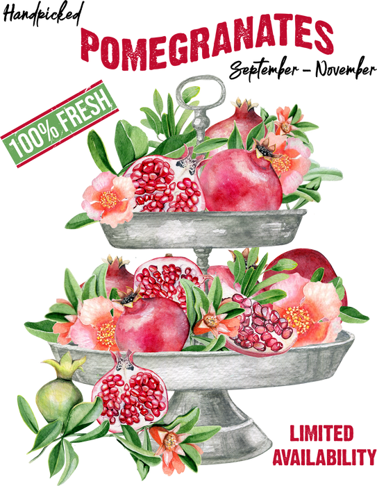 Farm Fresh Pomegranates 2 Tier Tray
