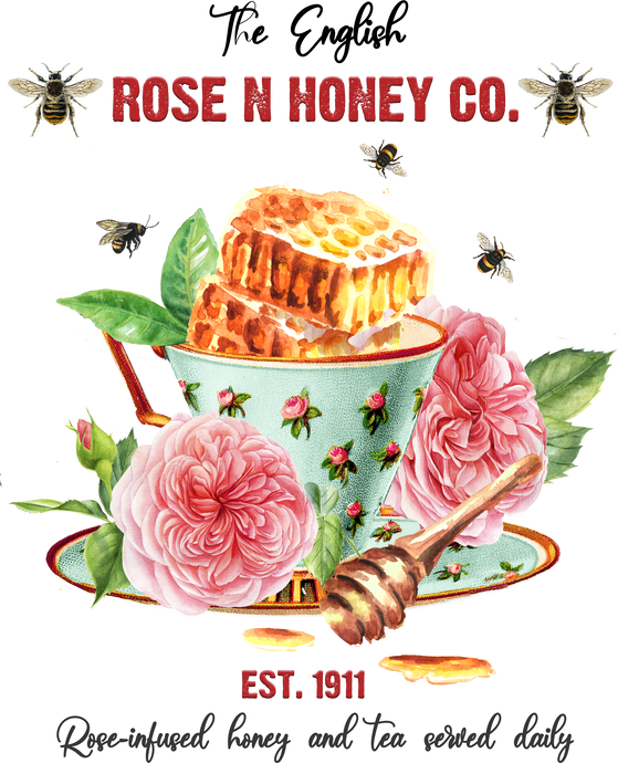 Rose & Honey English Tea Cup Flowers