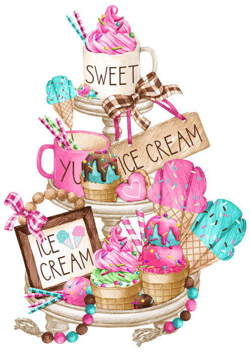 Ice Cream Sweet 3 Tier Tray