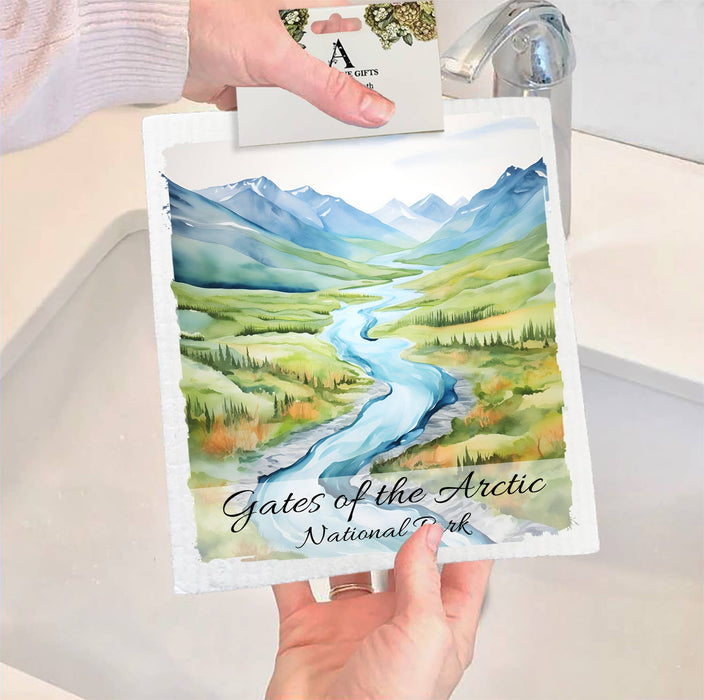 Gates of the Artic National Park SWEDISH DISH CLOTH