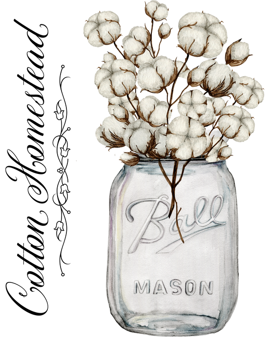 Cotton Homestead Mason Jar
