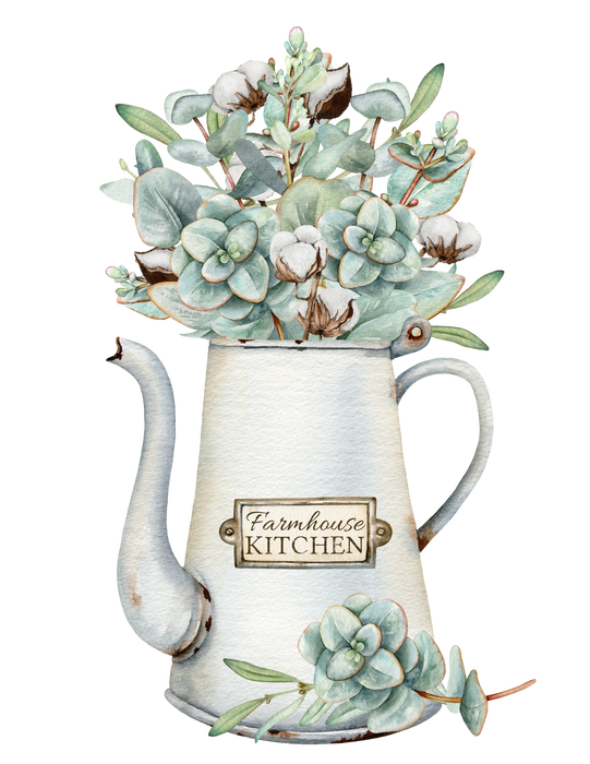 Country Farm Eucalyptis Tea Pot