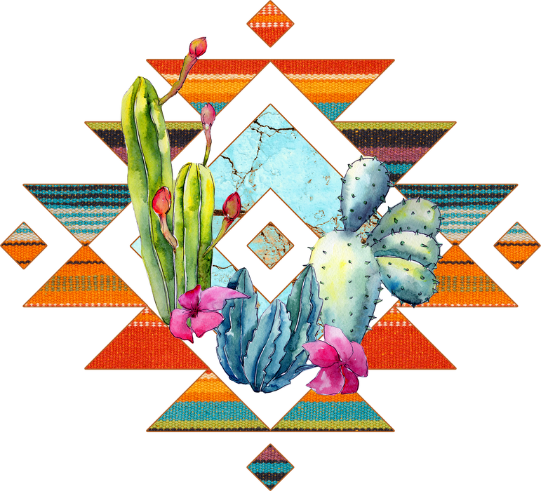 Western Aztec Cactus Southwestern