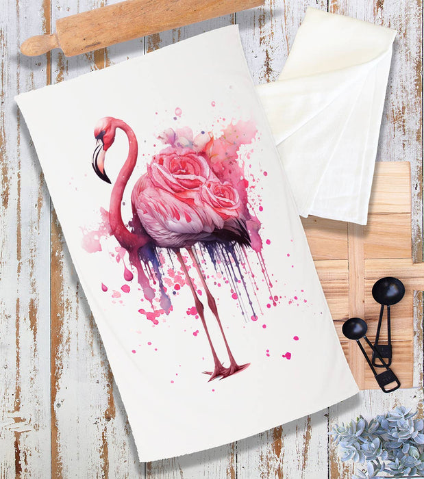 Beautiful Flamingo Roses Terry Cloth Towel