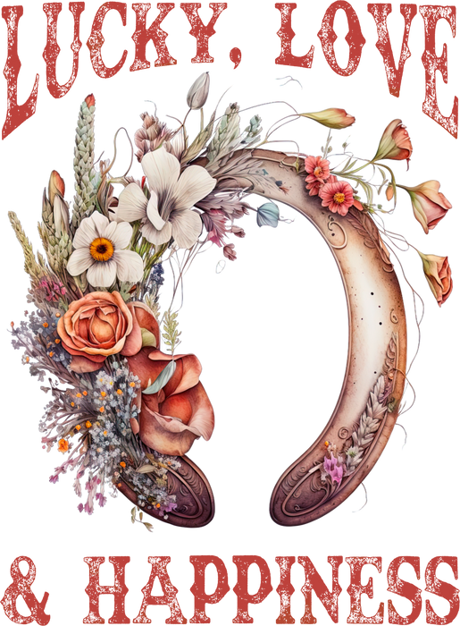 Lucky Love Happiness Horseshoe Western