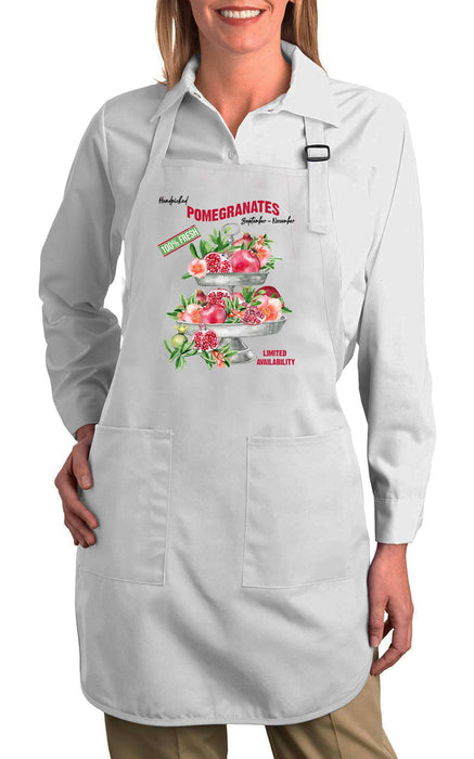 Farm Fresh Pomegranates 2 Tier Tray Cotton Apron