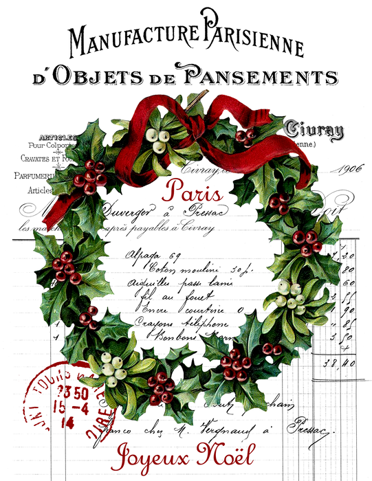Paris Christmas Wreath