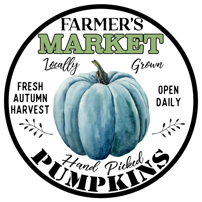 Farmers Market Hand Picked Blue Pumpkin