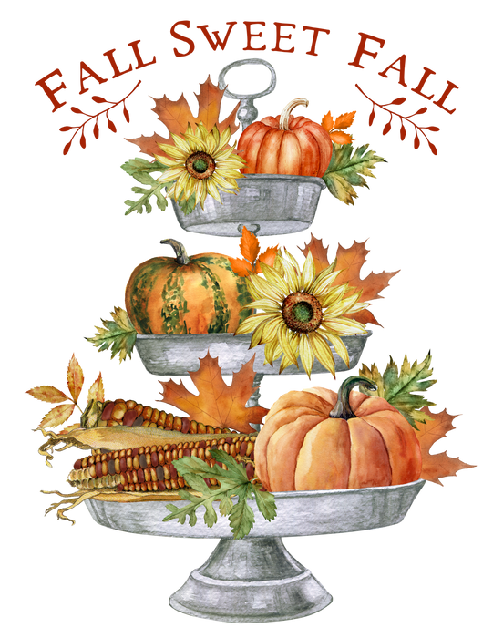 Fall Sweet Fall Pumpkins Corn Flowers