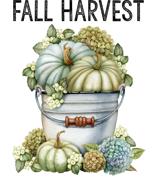 Fall Harvest Pumpkin Hydrangea 12 oz Canvas Tote Bag