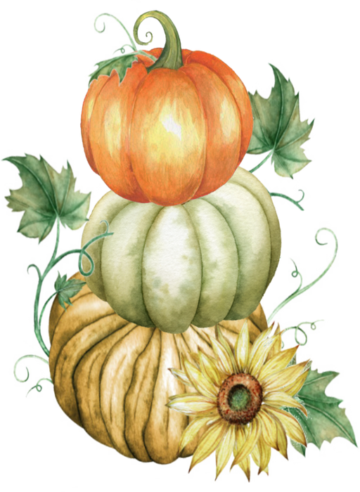 Fall Autumn Farmer Stack Pumpkin