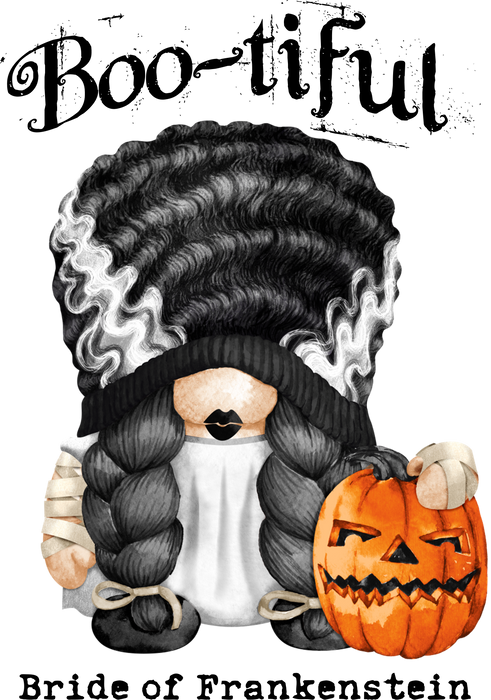 Gnome Bootiful Bride Frankenstein Halloween