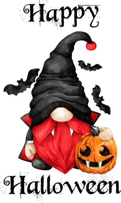 Gnome Dracula Happy Halloween