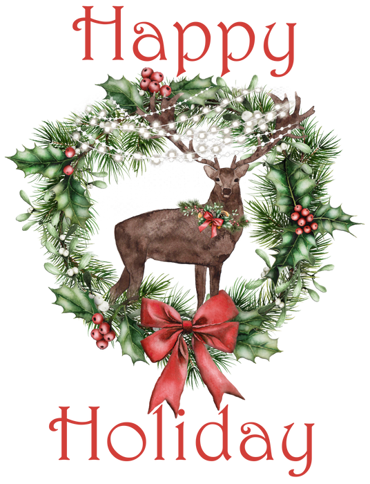 Christmas Happy Holiday Reindeer