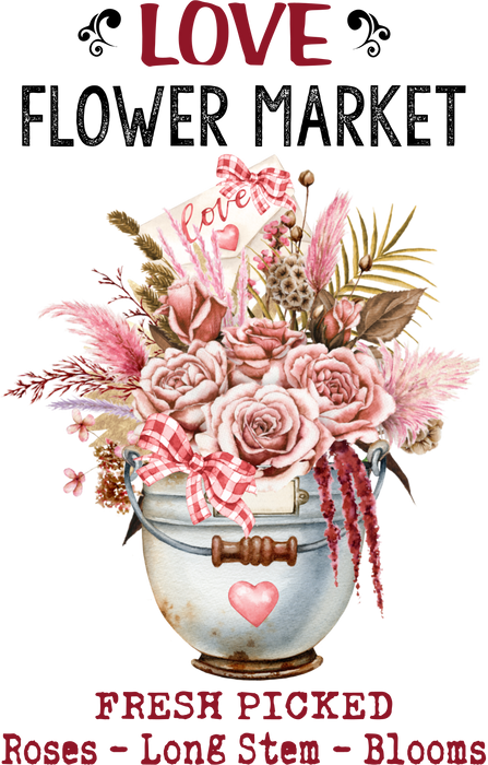 Valentine Love Boho Flower Market