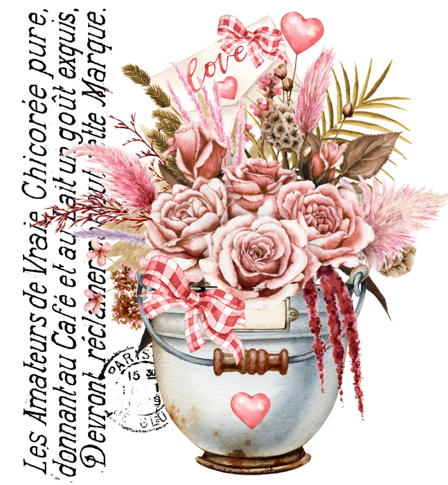 Valentine French Love Boho Flower