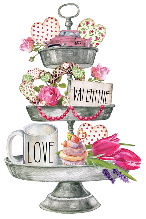Valentine 3 Tier Tray Modern Farmhouse