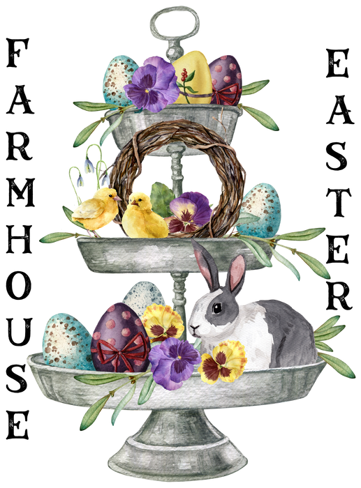 Farmhouse Easter 3 Tier Tray