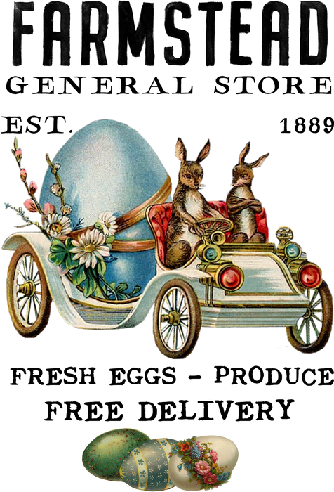 Easter Farm Fresh Eggs Bunny