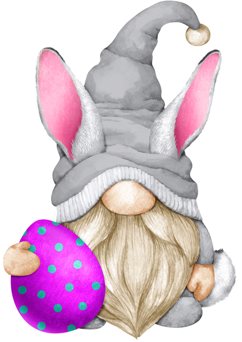 Easter Gnome Purple Easter Egg