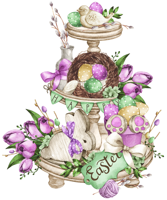 Happy Easter 3 Tier Tray