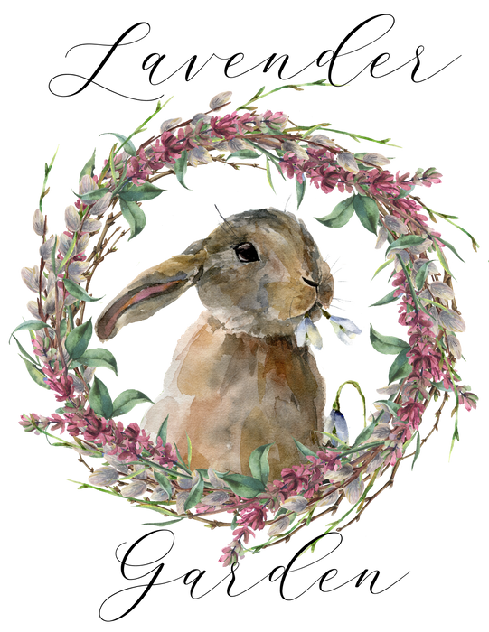 Spring Bunny Lavender Garden