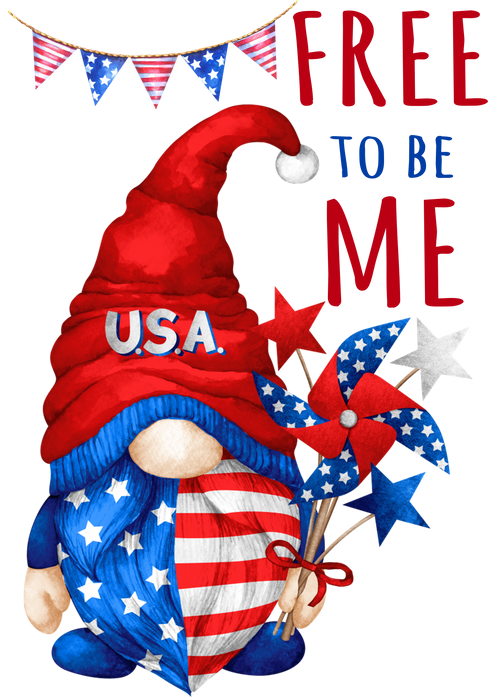 4th of July Gnome Free To be Me