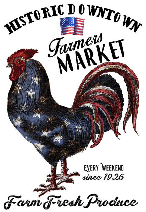 Farmers Market Patriotic Rooster