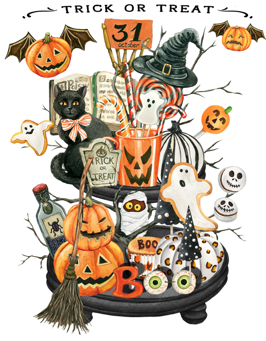 Halloween Trick or Treat 2 Tier Tray