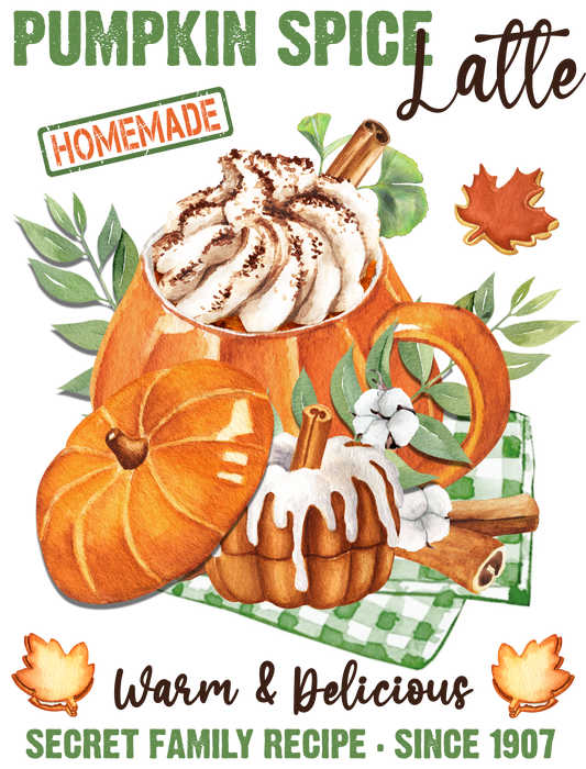 Fall Autumn Pumpkin Spice Latte