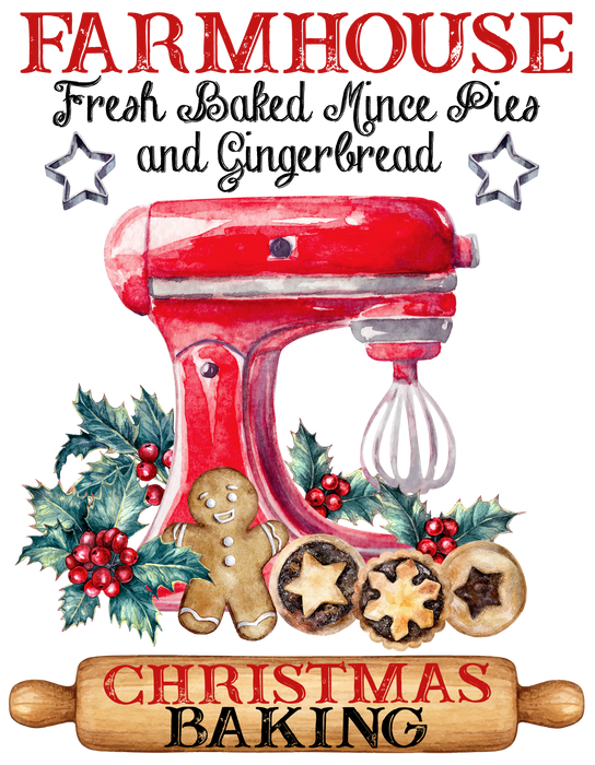 Christmas Farmhouse Gingerbread Mixer