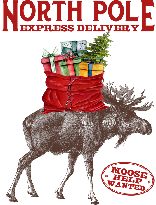 Christmas North Pole Moose Delivery